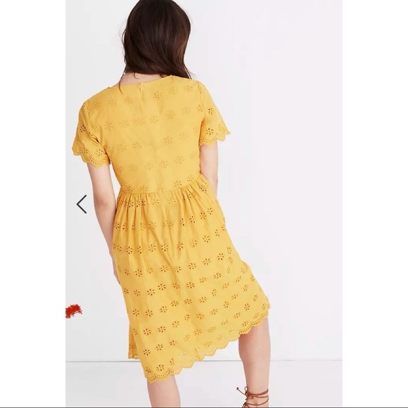 Never worn Madewell Scalloped Eyelet Midi Dress - Picture 6 of 6
